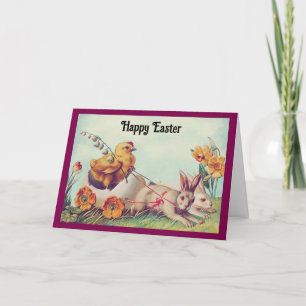 Fröhliche Osterkarte für ein Kind Feiertagskarte