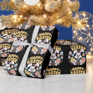 Fröhliche Ostern 2025 Eier Häschen Süßes Kaninche Geschenkpapier