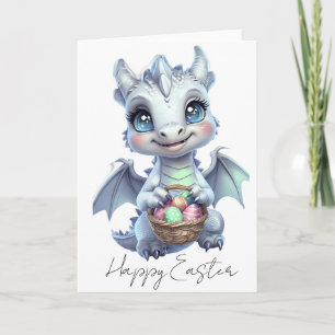 Fröhliche Ostern Drachen Grußkarte Karte