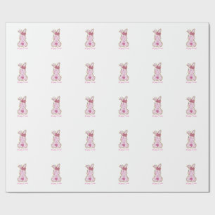 Fröhliche Ostern Häschen Mädchen Ostern Frauen Ros Geschenkpapier