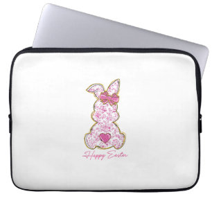 Fröhliche Ostern Häschen Mädchen Ostern Frauen Ros Laptopschutzhülle