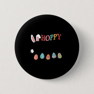 Fröhliche Ostern Hase Eier lustig  Button