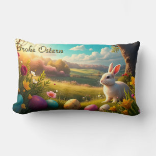 Fröhliche Ostern in einer Frühlingslandschaft Lendenkissen