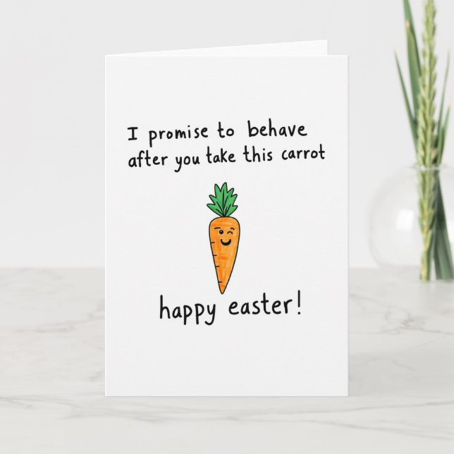 Fröhliche Ostern Karotten Freund Karte (Vorderseite)