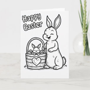 Fröhliche Ostern Kraftpapier-Look-Karte Karte