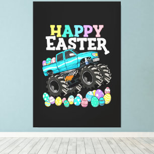 Fröhliche Ostern Monster Truck Ostereier Leinwanddruck