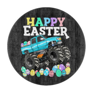 Fröhliche Ostern Monster Truck Ostereier Schneidebrett