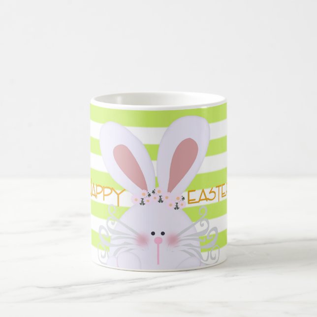 Fröhliche Ostern niedlich als Brötchen-Tasse Kaffeetasse (Mittel)
