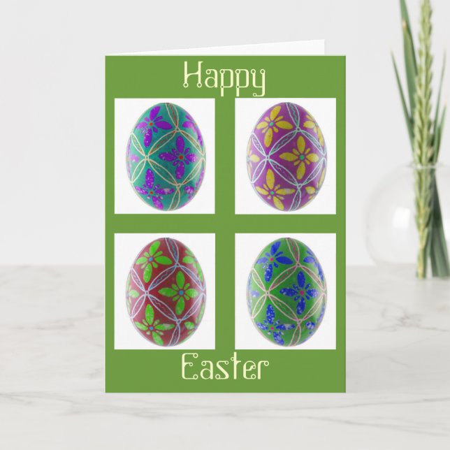 Fröhliche Ostern Notecard Feiertagskarte (Vorderseite)