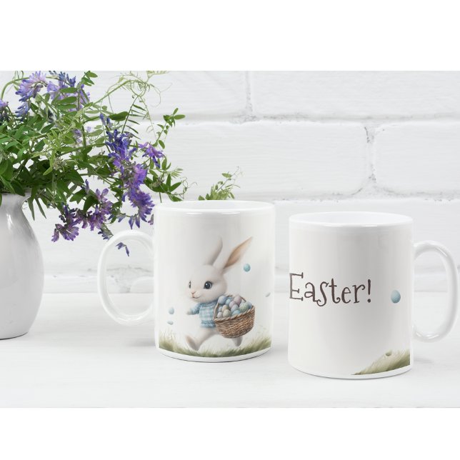 Fröhliche Ostern, Osterhasen mit Eiern Kaffeetasse (Von Creator hochgeladen)