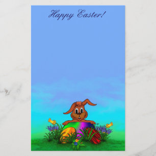 Fröhliche Ostern! Ostern-Kaninchen Briefpapier