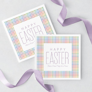 Fröhliche Ostern Pastell-Karree individuell anpass Serviette