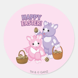 Fröhliche Ostern! Runder Aufkleber
