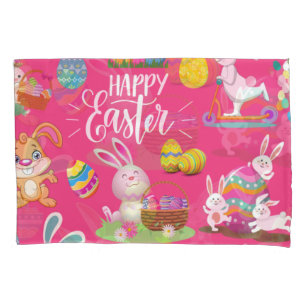 Fröhliche Ostern, sonnige Wünsche und farbenfrohe  Kissenbezug