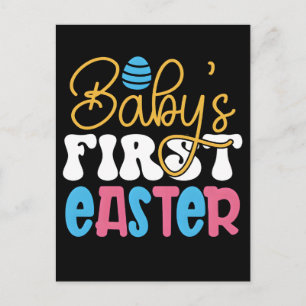 Fröhliche Ostern Süßer Hase Baby Junge Feiertagspostkarte
