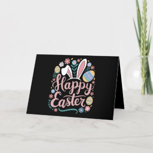 Fröhliche Ostern Süßer Hase Kaninchen Eier Dankeskarte
