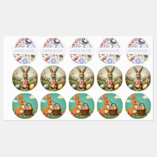 Fröhliche Ostern Vintage Etiketten