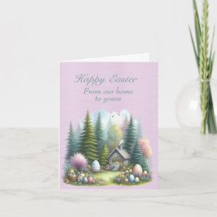 Fröhliche Ostern von unserer Zuhause bis zu Ihren Karte