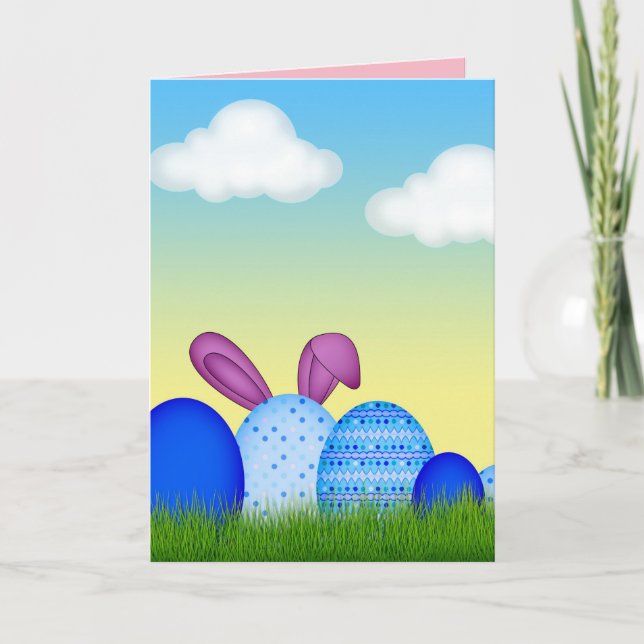 Fröhliche Ostern wünschen Grußkarte Feiertagskarte (Vorderseite)