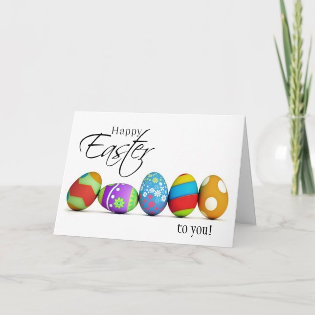 Fröhliche Ostern wünschen Karte (Vorderseite)