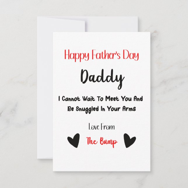 Fröhliche Papa-Liebe des Vaters aus der Bump Card RSVP Karte (Vorderseite)