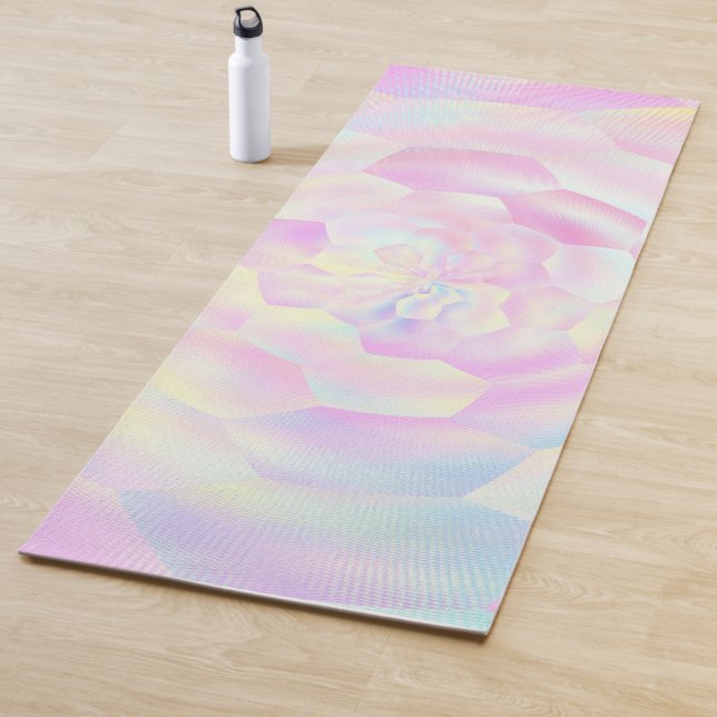 Fröhliche Pastel Honeycomb Beehive Yogamatte (Beispiel)