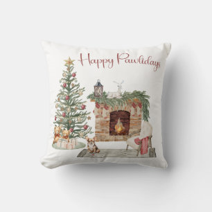 Fröhliche Pawlidays Hund Design- Chihuahua Kissen