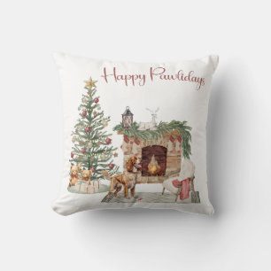Fröhliche Pawlidays Hunde-Design - Brittany Spanie Kissen