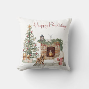 Fröhliche Pawlidays Hunde-Design - Cocker Spaniel Kissen