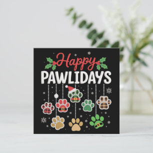 Fröhliche Pawlidays Lustiger Weihnachten Hund Pfot