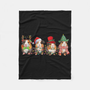 Fröhliche Pigmas lustiger Santa-Meerschweinchen-Tr Fleecedecke