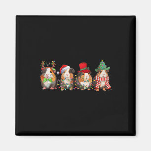 Fröhliche Pigmas lustiger Santa-Meerschweinchen-Tr Magnet