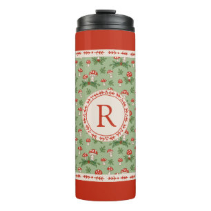 Fröhliche Pilze-Monogramm Thermosbecher