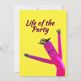 Fröhliche Pink Party Leben Einladung