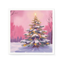 Fröhliche Pink Weihnachten | Wasserfarbe Ferien