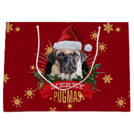 Fröhliche Pugmas Geschenk-Tasche Große Geschenktüte