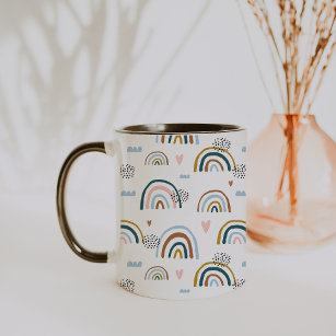 Fröhliche Rainbow-Muster Kaffeepause Tasse
