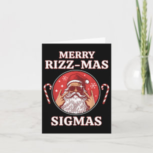 Fröhliche Rizz Weihnachten Sigmas- Gen Alpha Mitte Karte