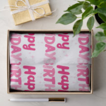 Fröhliche rosa 'Happy Birthday'-Typografie
