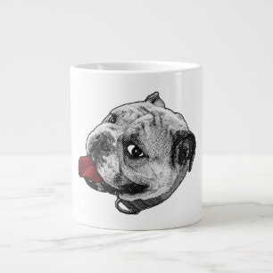 Fröhliche rote Zunge Jumbo-Tasse