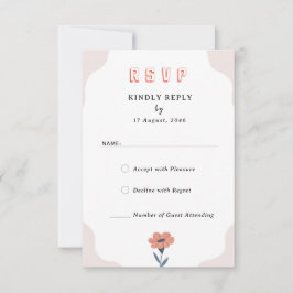 Fröhliche RSVP-Karten für Hochzeitsfeiern RSVP Karte