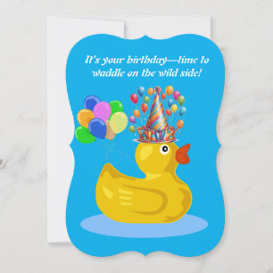 Fröhliche Rubber Duck Fun und Quirky Geburtstagkar