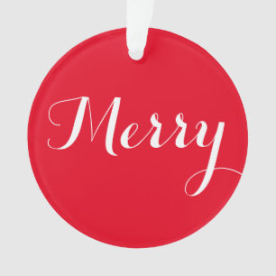 "Fröhliche" runde Weihnachtsverzierung Ornament