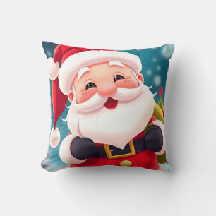 Fröhliche Santa-Claus-Illustration zum Feiern Kissen