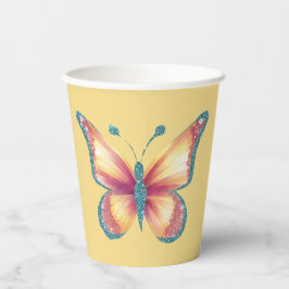 Fröhliche Schmetterling Pappbecher