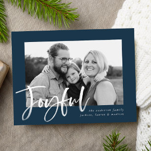 Fröhliche Schrift   Marine-Feiertagsfoto Postkarte