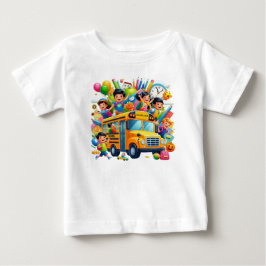 Fröhliche Schulfahrt: Schulbus-Abenteuer Baby T-shirt