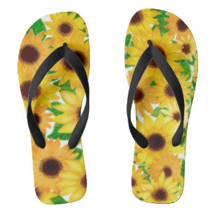 Fröhliche Schwebblumen Flip Flops