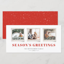 Fröhliche Sentiments Snapshot Holiday Card