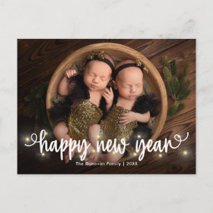 Fröhliche Silvester-Grußkarte Feiertagspostkarte